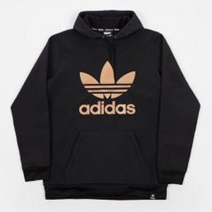 Rose gold trefoil xs adidas black hoodie